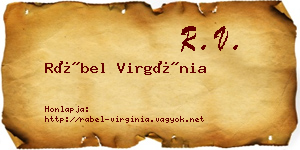 Rábel Virgínia névjegykártya